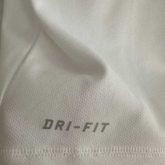 Nike White Dri-FIT Tee with Gray Swoosh - Picture 4 of 6